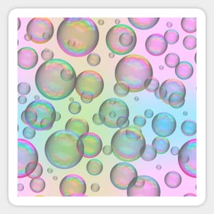 Iridescent Soap Bubbles Variation Colorful Sticker